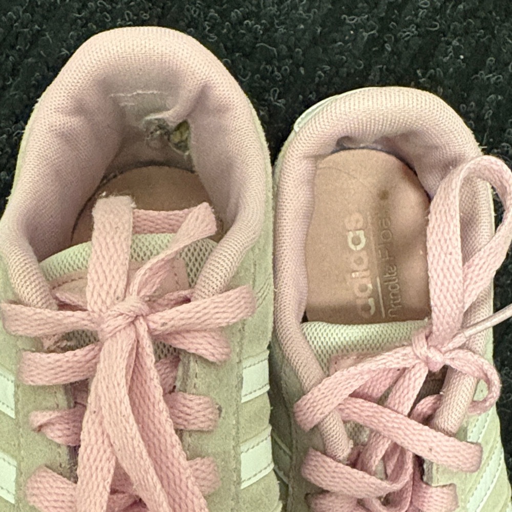 Adidas Women's Soft Pink and Cream Sneakers - Picture 2 of 2